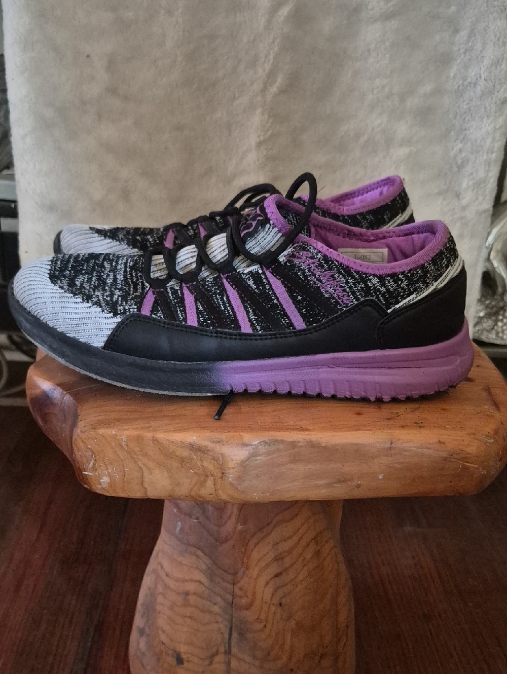 Women's Purple and Black Athletic Slip-On Trainer